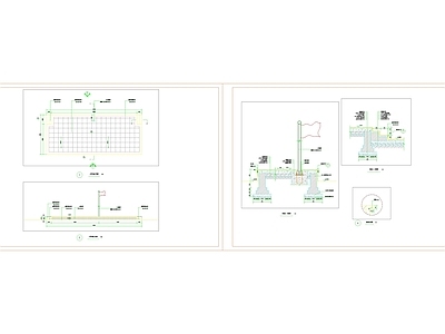 现代其他公共空间 升旗台详图 施工图