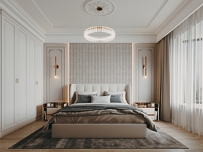 轻奢法式家居卧室 主卧