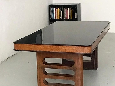 中古轻奢书桌 大板桌 轻奢中古风格