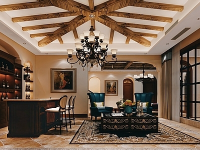 美式欧式酒窖 酒柜 会客厅