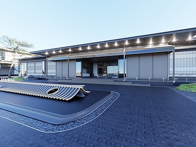 新中式小公建 宋式示范区 中式豪宅 小区入口大堂