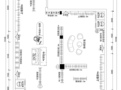 现代服装店 服装店平面布局图 服装店平面图 施工图