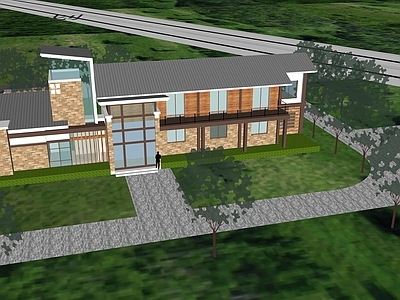 现代轻奢其他公共建筑 管理用房 驿站 公共建筑 服务区建筑 办公建筑
