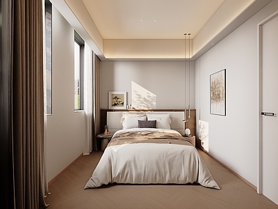 现代极简家居卧室 次卧
