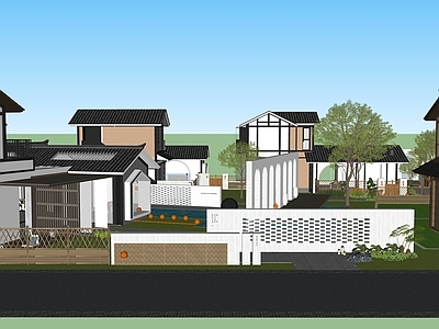 新中式民宿建筑 民宿建筑 乡村民宿 民宿景观 乡村建筑改造