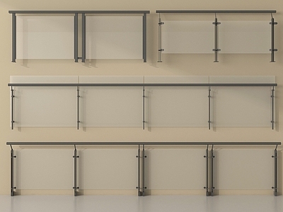 现代栏杆 阳台护栏 现代玻璃栏杆 玻璃护栏围栏