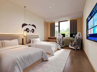 现代酒店客房 电竞酒店 全季酒店客房 电竞宾馆客房 商务酒店宾馆客房 酒店客房