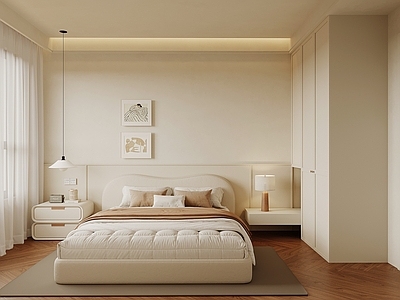 现代中古家居卧室 现代卧室 中古风卧室