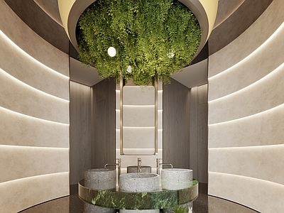 现代公共卫生间 商场卫生间