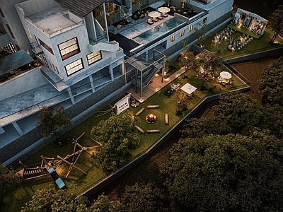 现代乡村庭院 露营地