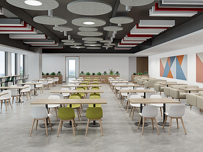 现代食堂 员工餐厅 食堂 餐厅 自助餐