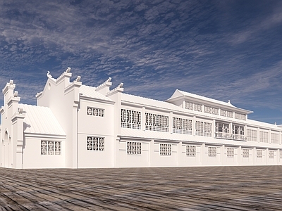 新中式中式古建筑 沿街商业 古街城楼 沿街古建 特色商街