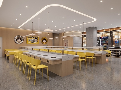 现代火锅店 旋转火锅店 小火锅