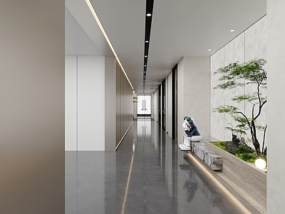现代走廊 会所走廊 过道