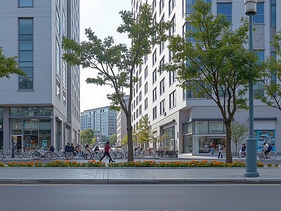 现代其它外景 城市白天街道外景