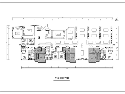现代轻奢台球厅 1000m² 台球厅平面规划 施工图