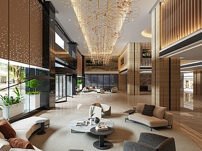 现代意式售楼处 大堂 现代大堂 售楼处 现代轻奢售楼处
