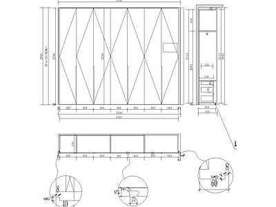 柜体节点 极简衣柜L型铣槽 现代衣柜L型铣槽 极简衣柜铣槽拉手 衣柜L型铣槽拉手 极简衣柜图 施工图