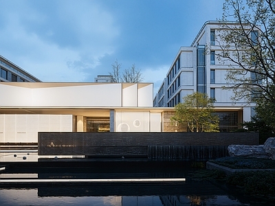 现代简约小区建筑 现代风格小区大堂 小区主入口 售楼处入口 示范区入口 小区大门