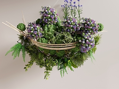 现代艺术装置 绿植吊饰 绿植造景 艺术装置 景观小品