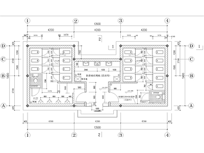 现代公厕 斜面公卫建筑施工 施工图