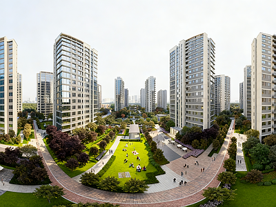 现代小区HDR 城市住宅区HDR