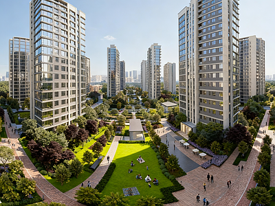 现代小区HDR 城市住宅区HDR