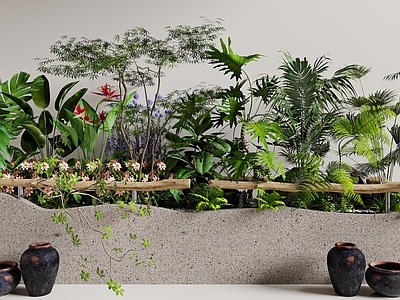 植物组合 绿植堆 树池植物组合 花池 绿植隔断 植物造景