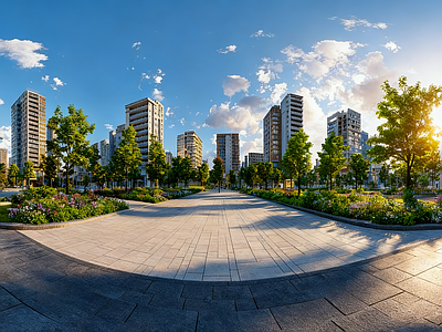 现代小区HDR 城市住宅区HDR