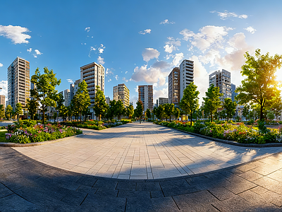 现代小区HDR 城市住宅区HDR