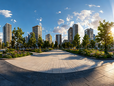 现代小区HDR 城市住宅区HDR