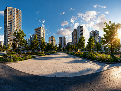 现代小区HDR 城市住宅区HDR
