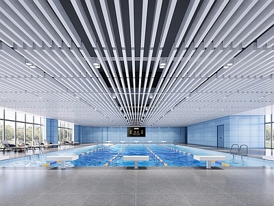 现代游泳馆 室内游泳馆 室内游泳池 学校游泳馆 游泳池