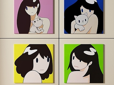 现代简约挂画 女孩房挂画 客厅挂画