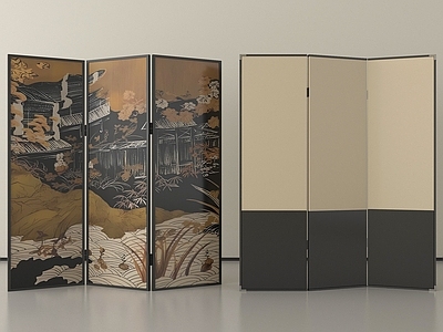 中古屏风 可折叠屏风 中古屏风 木屏风