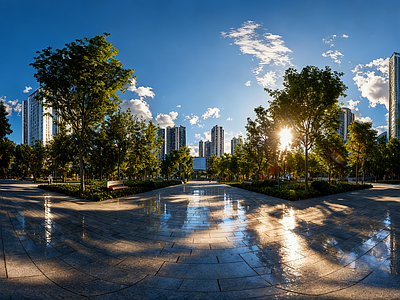 现代小区HDR 城市住宅区HDR