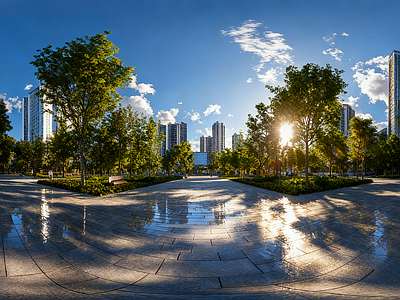 现代小区HDR 城市住宅区HDR