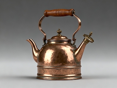 茶具 铜茶壶 水壶 烧水壶 AIGC