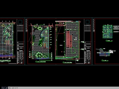 现代广场 下沉广场景观 庭院景观 商业广场 下沉庭院 施工图