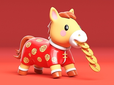 现代雕塑摆件 生肖马