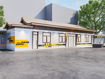 现代新中式健身房 校园舞蹈室 健身房 校园建筑空间