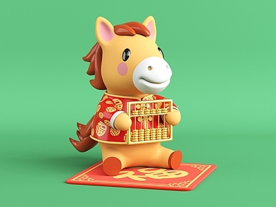 现代雕塑摆件 生肖马