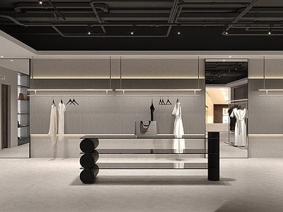 现代服装店 黑白灰