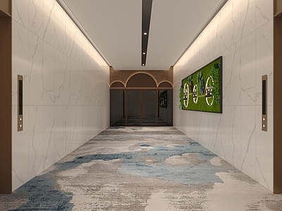 现代电梯间 餐厅电梯间