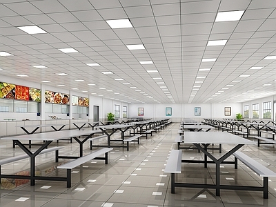 现代学生食堂 学校食堂