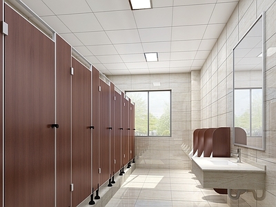 现代公共卫生间 公共卫生间