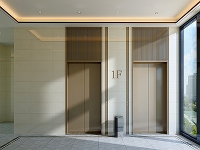 现代其他公共空间 电梯