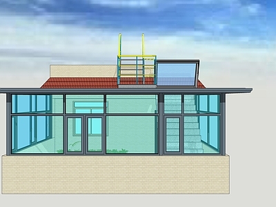 现代别墅阳台 生活别墅阳台