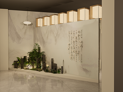 现代博物馆 展厅一角 博物馆形象墙