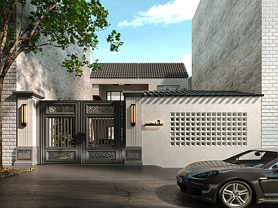 现代阳台 别墅 独栋